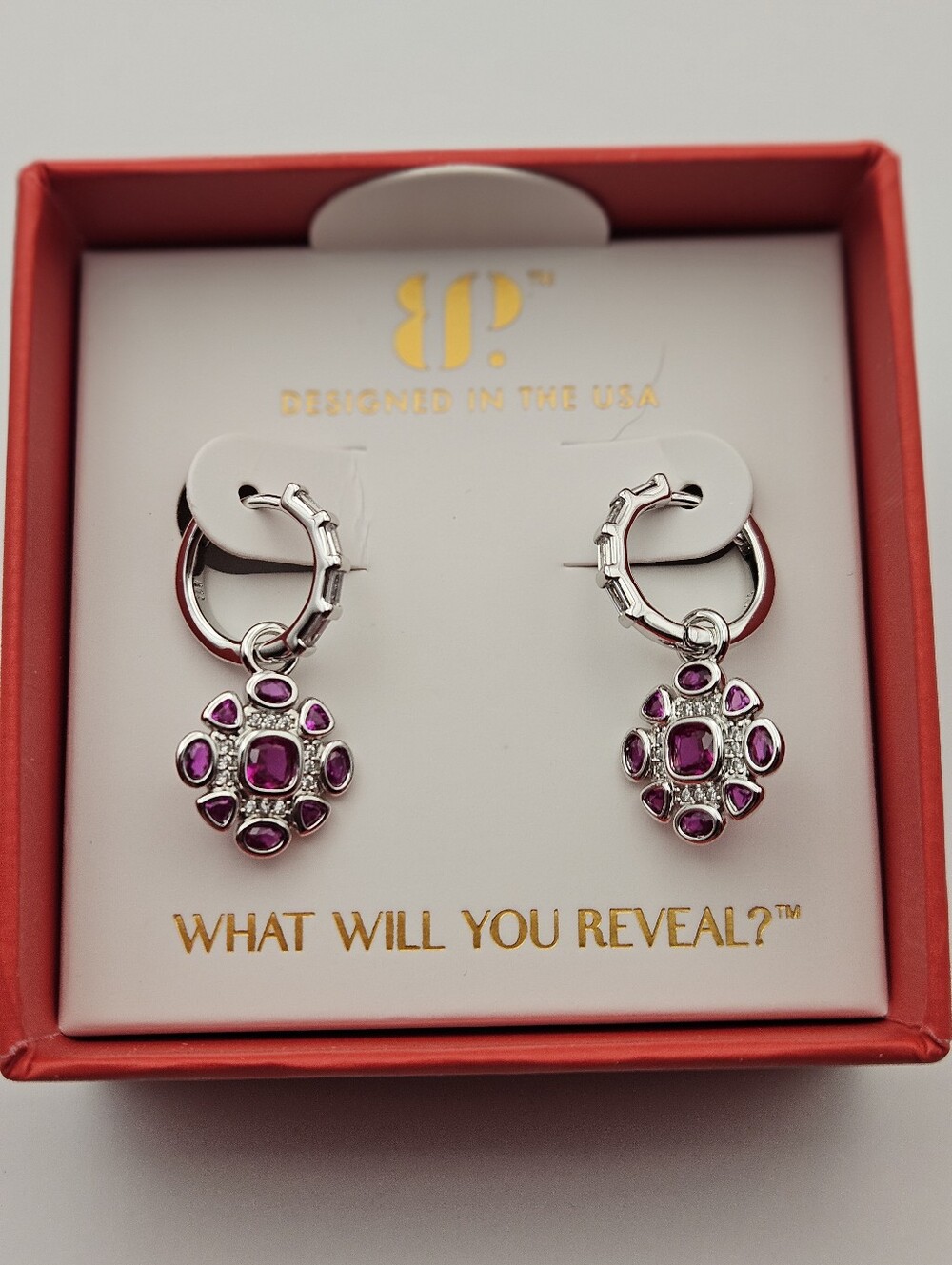 Bomb Party ER47096 July "The Rose Earrings" Ruby